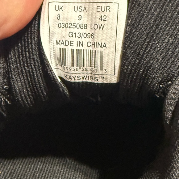 K-Swiss Men's Athletic Shoes in Black, Yellow, and White - Picture 5 of 5